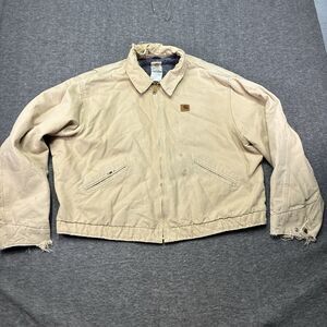 Vintage Distressed Carhartt J146 WET Detroit Jacket Size 2XL Blanket Lined Y2K